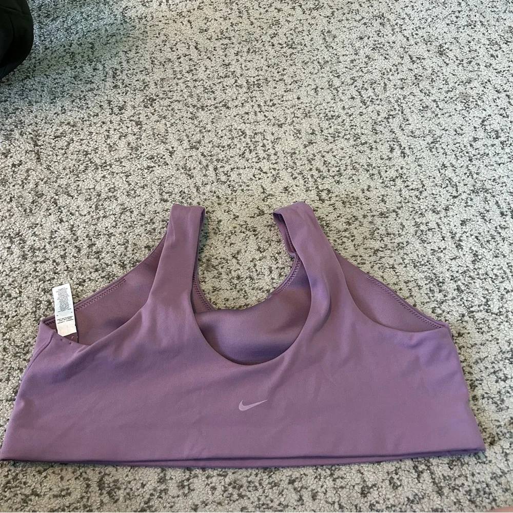 Nike Purple One Scoop Light Support Lightly Lined U Neck Sports Bra Size 1X